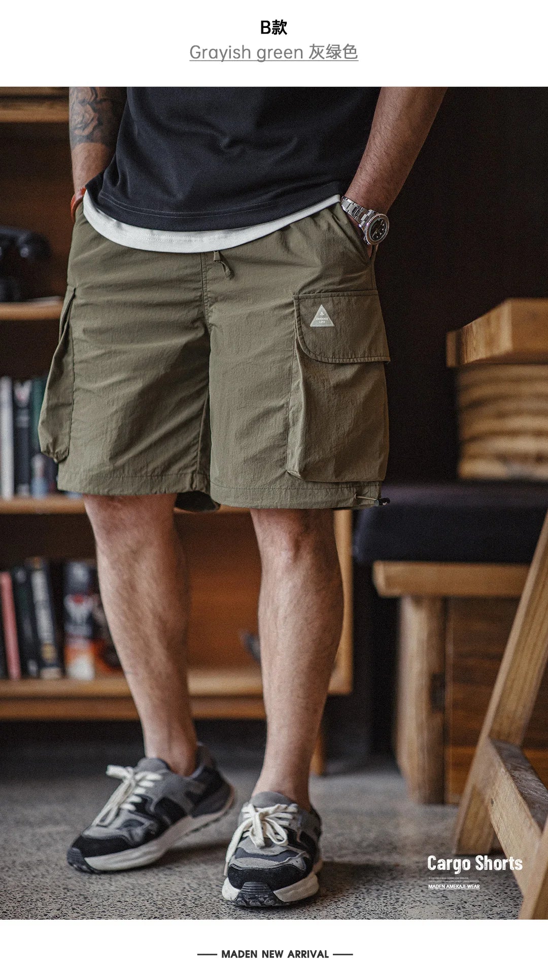 Herren Shorts mit Kordelzug Design und mehreren Taschen für den Sommer