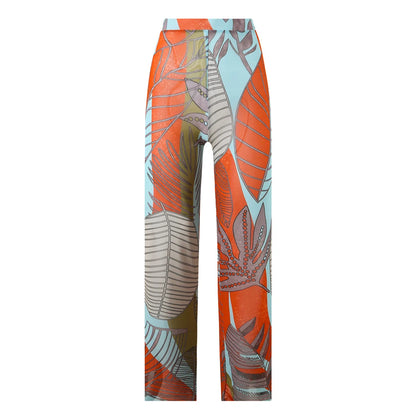 Damen-Hose mit Blumenmuster