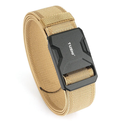Herren-Gürtel aus Nylon mit magnetischem Schnellverschluss und elastischem Bund 35mm Breite