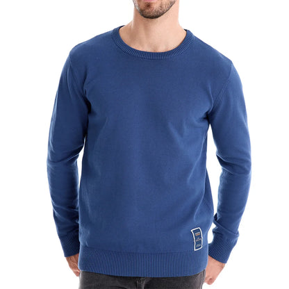 Herren Pullover aus massiver Baumwolle mit Rundhalsausschnitt und klassischem Design
