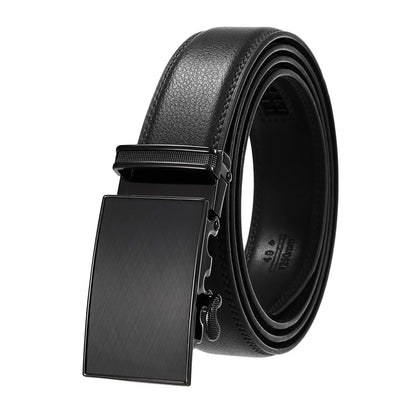 VATLY Echter Ledergürtel Herren 30mm Dünn Lochlos Natur-Rindsleder