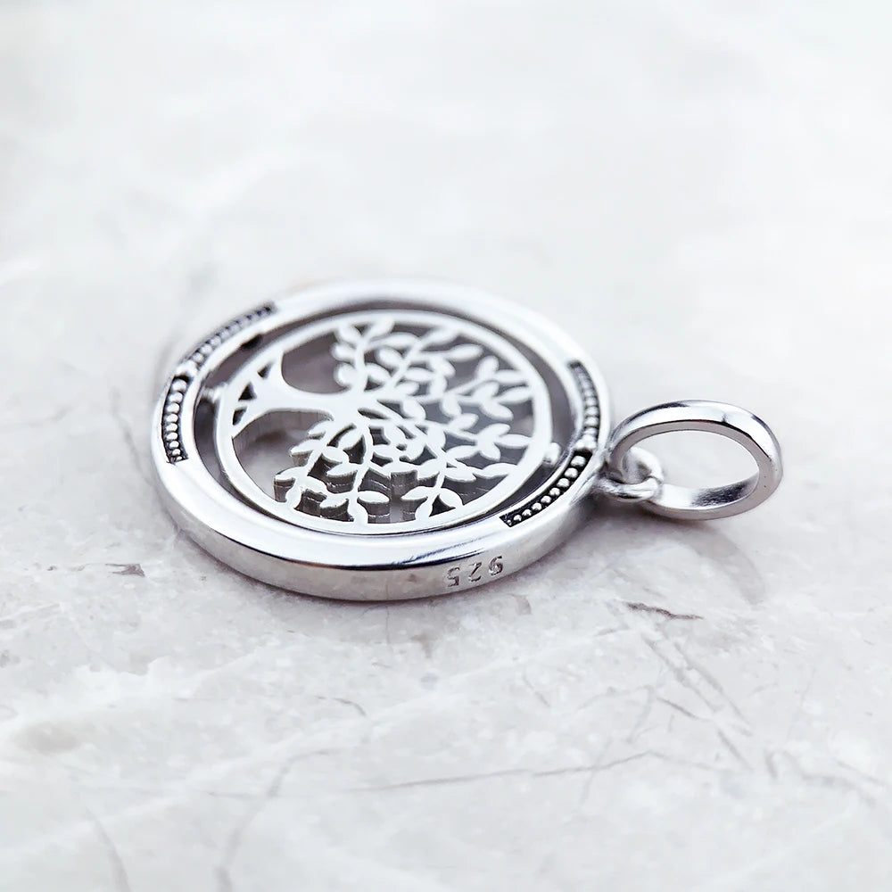 Damen-Charm-Anhänger Lebensbaum Liebe romantisch II aus Sterlingsilber