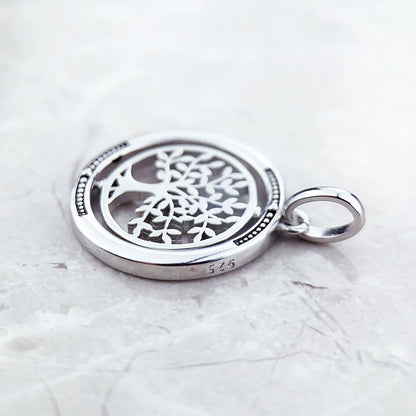 Damen-Charm-Anhänger Lebensbaum Liebe romantisch II aus Sterlingsilber