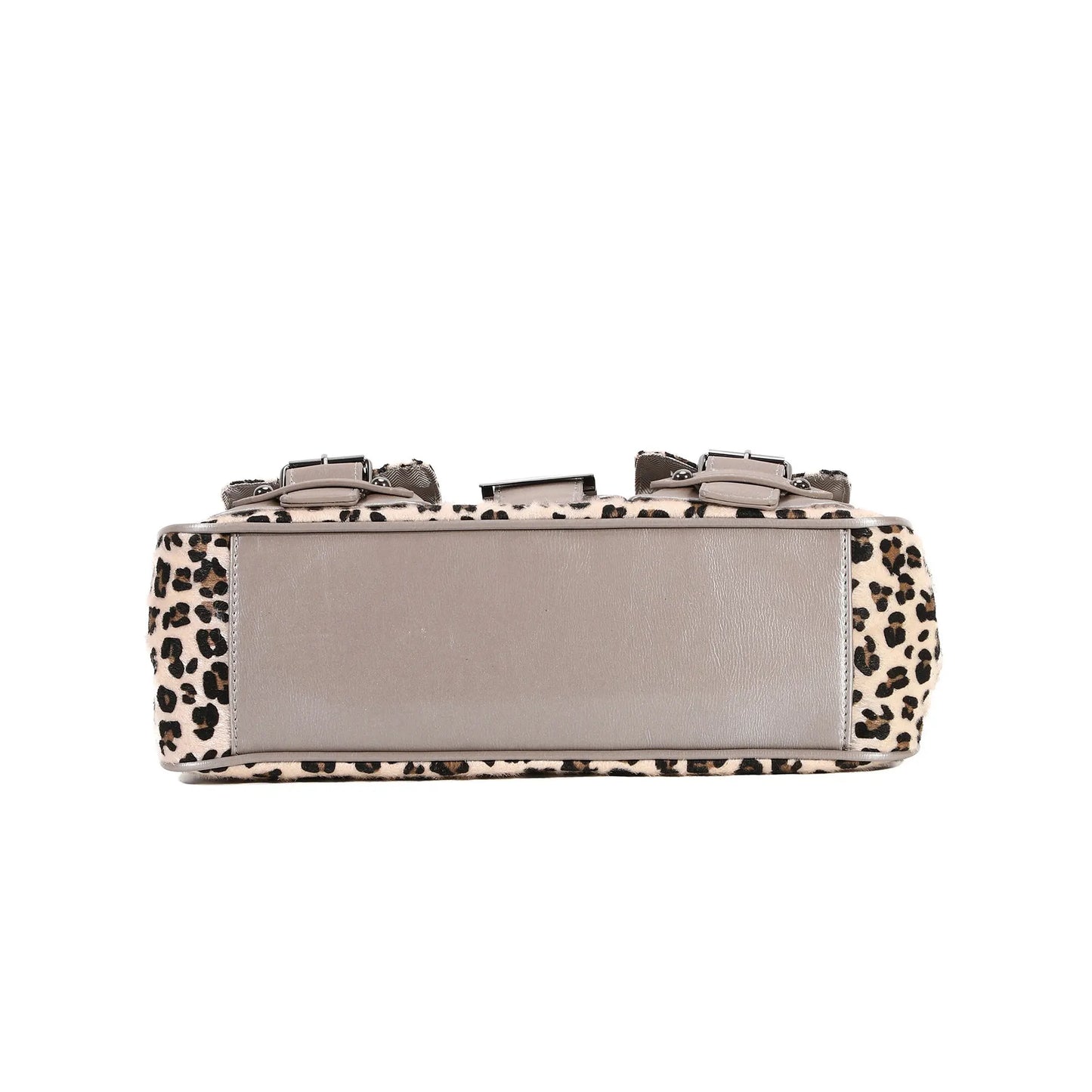 Damen-Umhängetasche aus Kunstleder Leoparddruck Bronze Crossbody-Tasche mit großem Fassungsvermögen