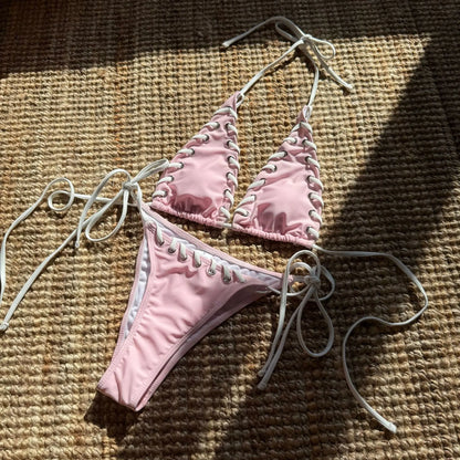 Glamouröses Pailletten-Bikini-Set mit Push-up-Effekt – Perfekt für Strand und Pool