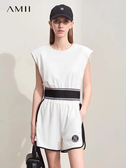 Damen Shorts im Minimalismus-Stil mit neuer Stretch-weite und ärmellos