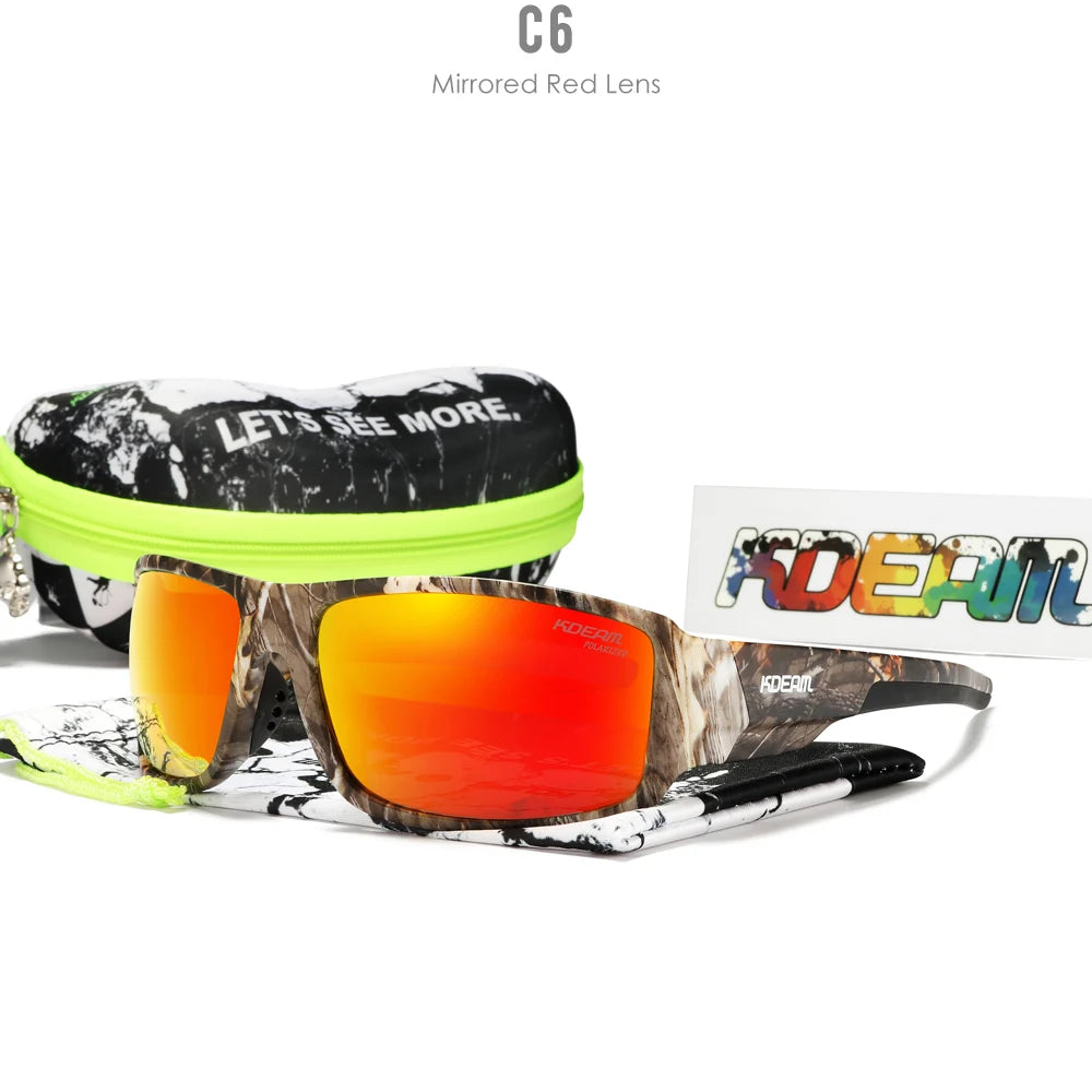 Sonnenbrille Sport polarisiert Cat.3 Druckmuster Rahmen Herren
