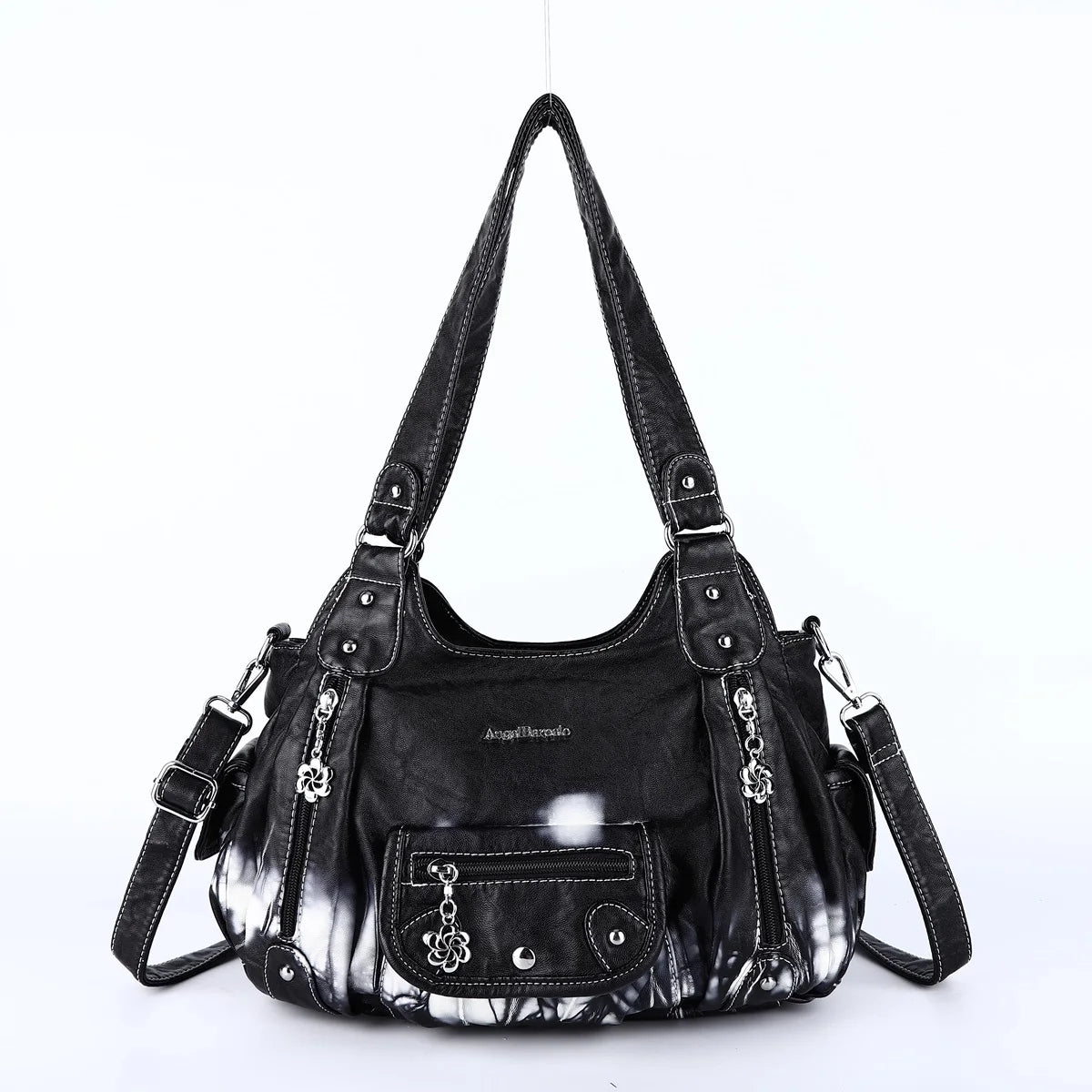 Damen-Schultertasche Aus PU-Leder Mit Reißverschluss Und Innenfach Für Alltag Und Freizeit