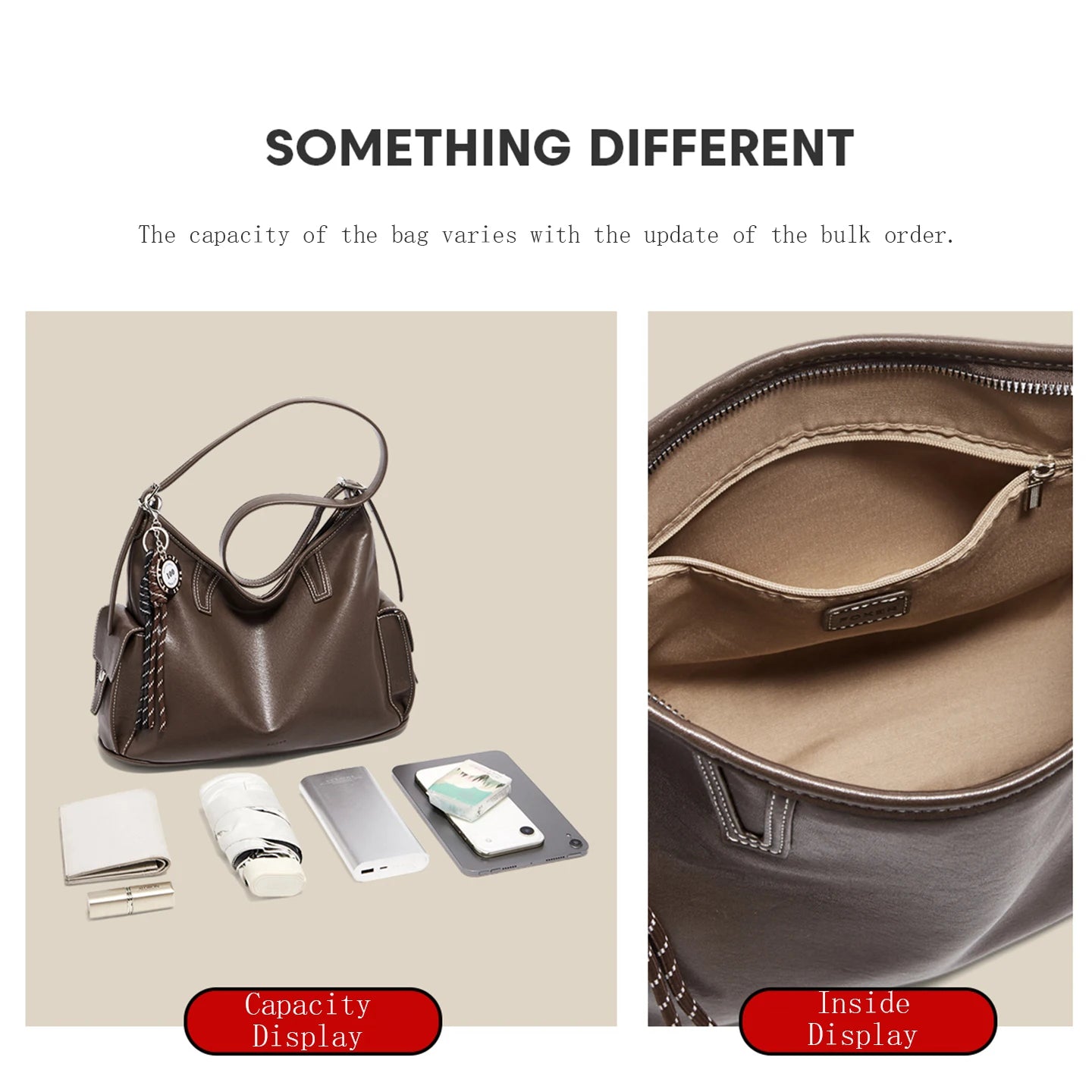 Damen Schultertasche aus weichem PU-Leder im Retro-Stil mit großer Kapazität