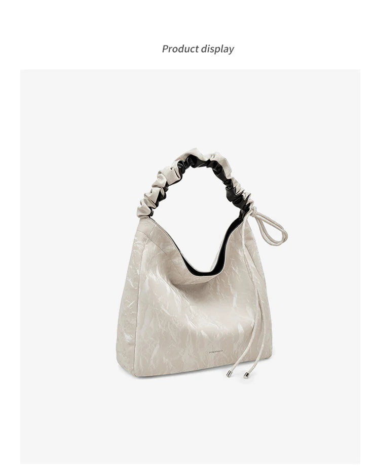 Damen Schultertasche aus Synthetischem Leder Casual Tote Große Kapazität