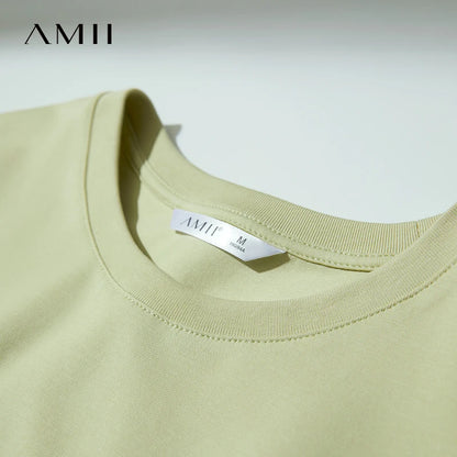 Damen T-Shirt im College-Stil aus leicht elastischem Lyocell mit minimalistischen Druck