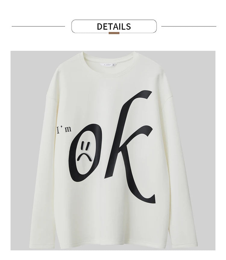 Damen T-Shirt im minimalistischen Stil mit Rundhalsausschnitt und Druckdesign