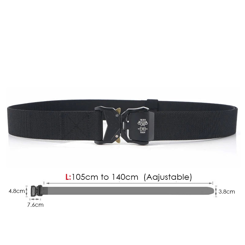 Unisex-Gürtel Schnellverschluss aus Nylon Elastisch 3,8 cm Breite Robuste Verarbeitung Alltagstauglich
