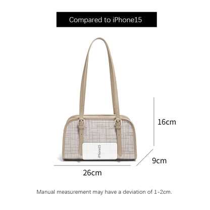 Schultertasche Aus Spaltleder Im Neuen Design Luxuriöse Satchel