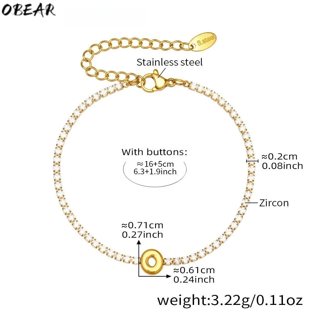 Damen-Armband mit Initialen-Buchstabe