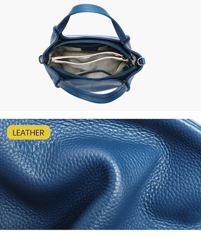Damen-Leder-Handtasche Großes Fassungsvermögen mit Top-Griff und Vielseitig Einsetzbar