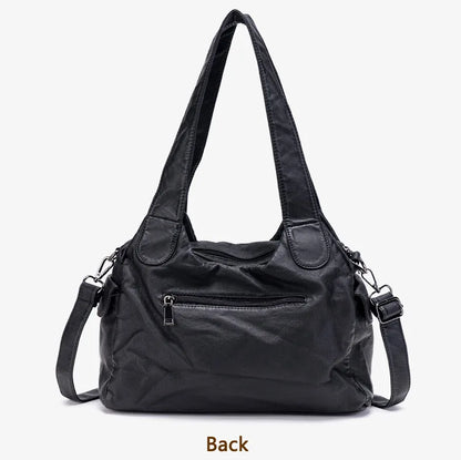 Damen-Handtasche Aus PU-Leder Mit Top-Handle Und Mehrfach-Fächern Große Satchel-Tasche