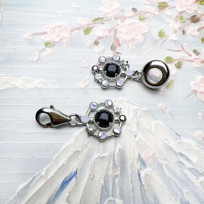 Damen-Charm-Anhänger Mondphasen handgefertigt II aus Sterlingsilber