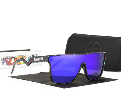 Sonnenbrille Einteiler übergroß polarisiert gebogene Gläser Herren