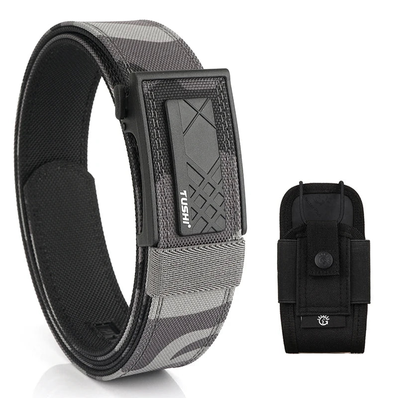 VATLY Multifunktions Tactical Gürtel Herren Nylon Rigid Automatik-Schnalle