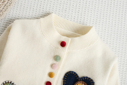 Mädchen Pullover Set mit Patchwork und Tutu Rock für Kinderoutfit 2PCS