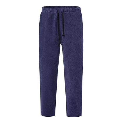 Leichte Herren-Eis-Seidenhose mit elastischem Bund – lockere, gerade Freizeithose für Sport und Alltag
