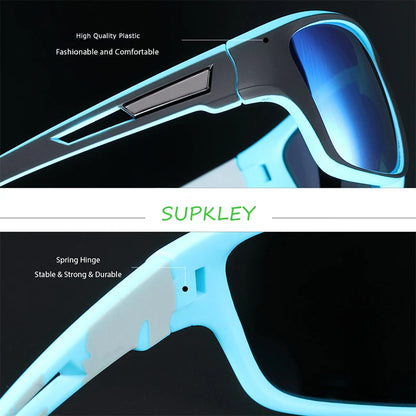 Sonnenbrille Sport oval polarisiert UV400 Spiegel Herren Damen