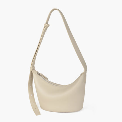 Mini Hobo Tasche aus Vollnarbigem Rindleder | Bucket-Form Crossbody