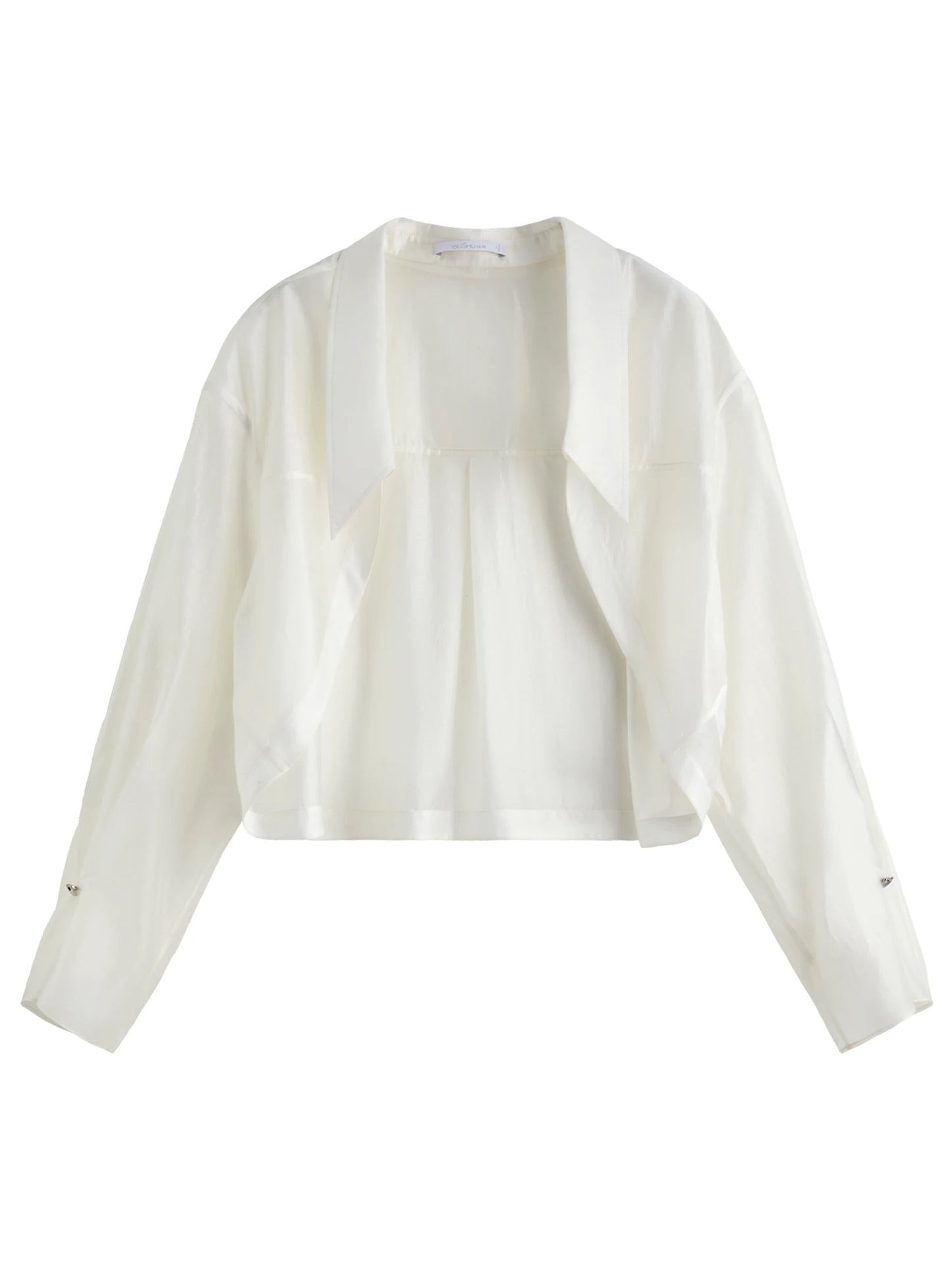 Minimalistisches weißes Sommerhemd im eleganten Stil – Kurzarm-Top für den stilvollen Auftritt