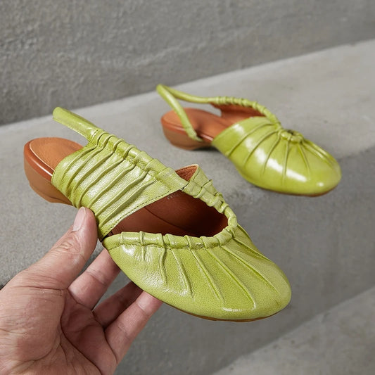 AIYUQI Damen Sandals Spaltleder Roman Gladiator
