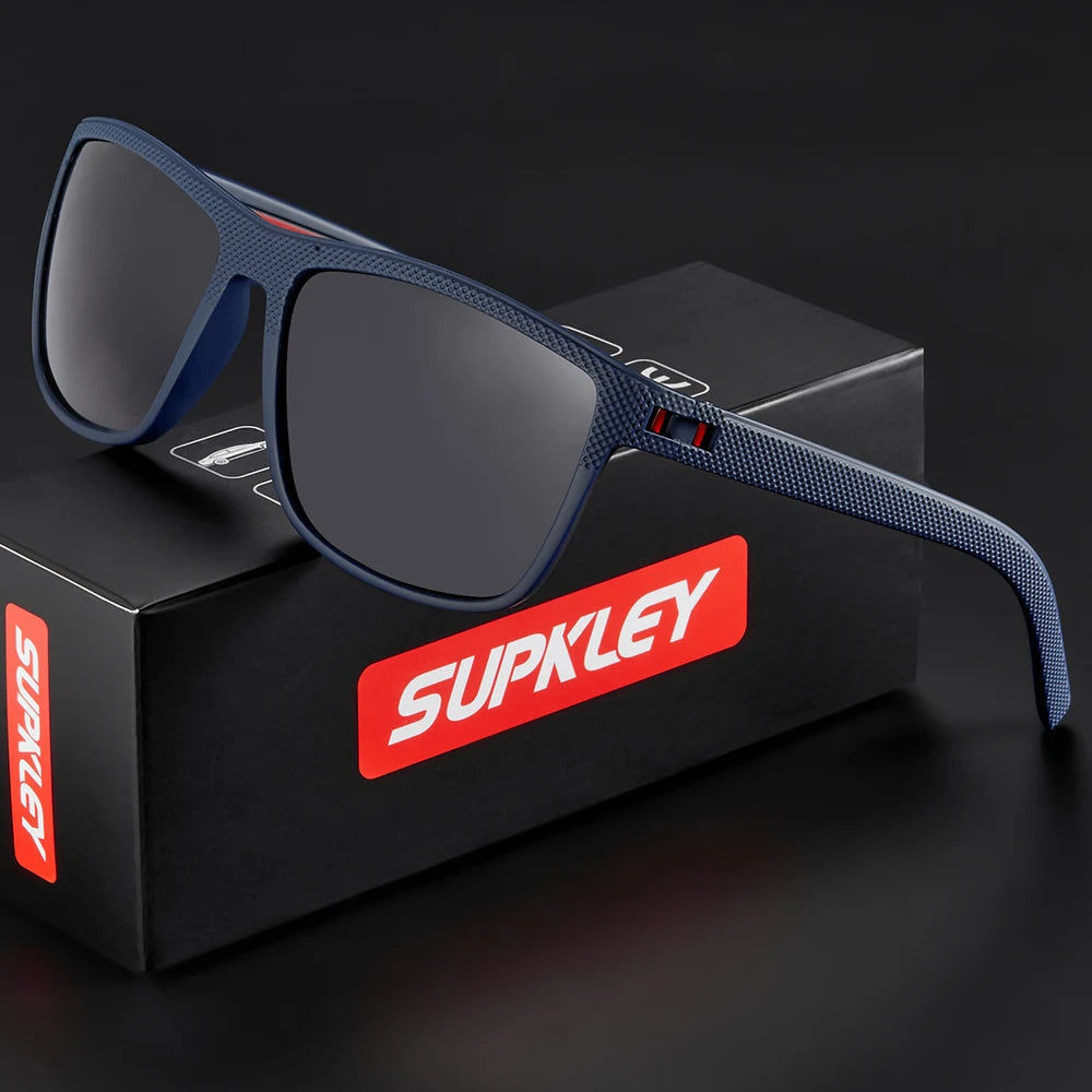 Sonnenbrille Sport Rechteck TR90 polarisiert UV400 Spiegel Herren