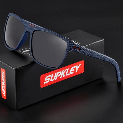 Sonnenbrille Sport Rechteck TR90 polarisiert UV400 Spiegel Herren