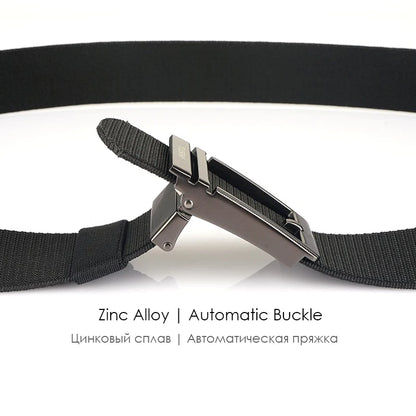 VATLY Herren Stretch-Gürtel 38mm mit Automatik-Schnalle aus Nylon