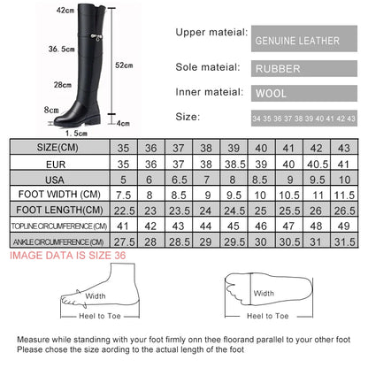 AIYUQI Winter Boots Women Knee High Long Boots Genuine Leather Waterproof Women Thigh High Boots Large size women's boots