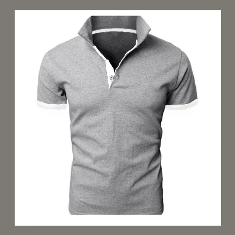 Klassisches Herren-Poloshirt mit amerikanischem Revers, Knopfleiste und langen Ärmeln – ideal für den Herbst