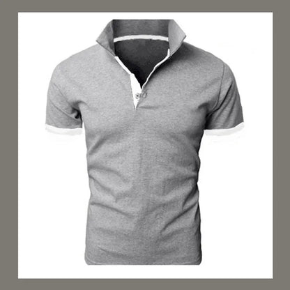 Klassisches Herren-Poloshirt mit amerikanischem Revers, Knopfleiste und langen Ärmeln – ideal für den Herbst