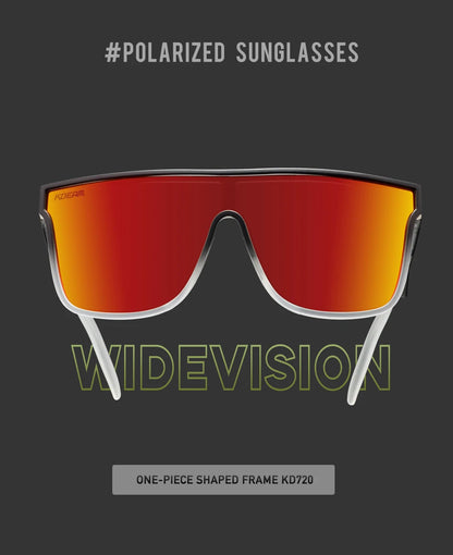 Sonnenbrille Einteiler übergroß polarisiert gebogene Gläser Herren