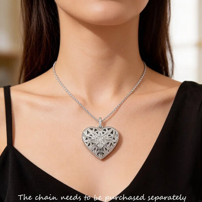 Damen-Charm-Anhänger Herz-Medaillon romantisch Liebe aus Sterlingsilber