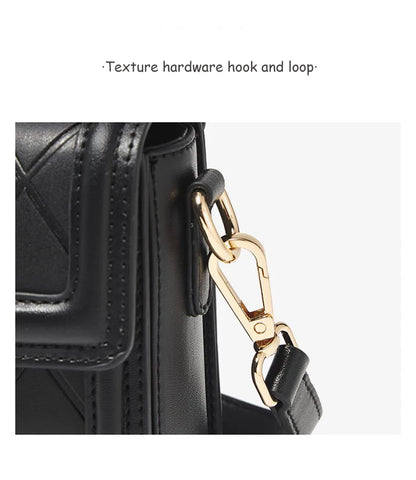 Damen Top-handle Tasche aus Split Leder mit Diamant-Gitter
