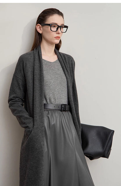 Damen V-Ausschnitt Pullover 100 % Wolle vielseitig Langarm Herbst