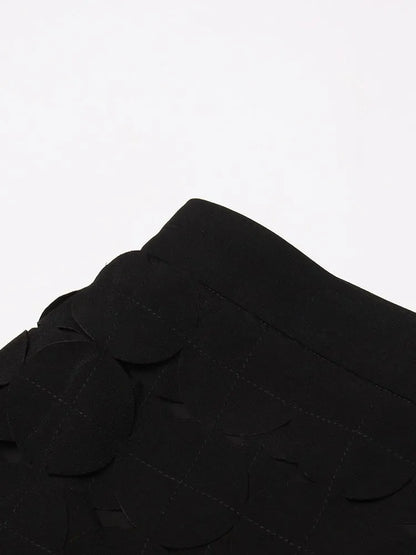Elegantes Damen-Kleid mit Diamantmuster, Reverskragen und langen Ärmeln – figurbetontes Patchwork-Design mit doppelreihiger Knopfleiste.