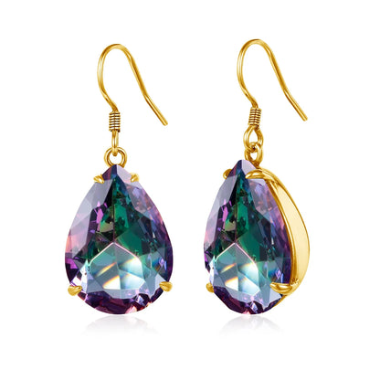 Damen-Ohrringe Tropfenform Aquamarin Blau Silber 925 Hochwertiger Luxus Schmuck Für Sie Geschenkidee