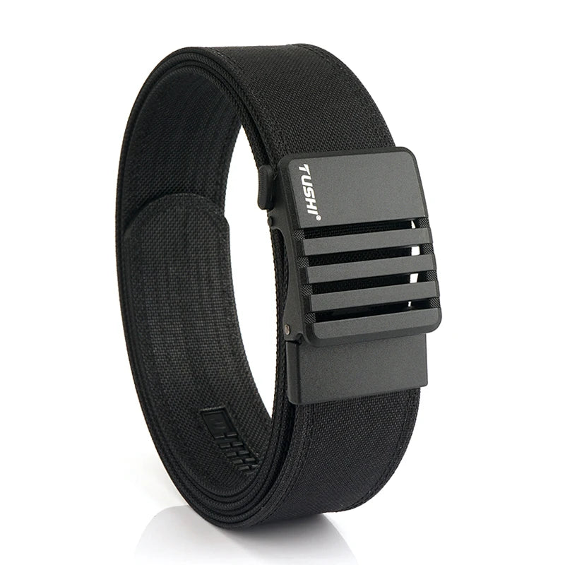 Herren-Taktischer Gürtel aus Nylon mit matte Metall-Schnalle und 43 mm Breite für Alltag und Freizeit