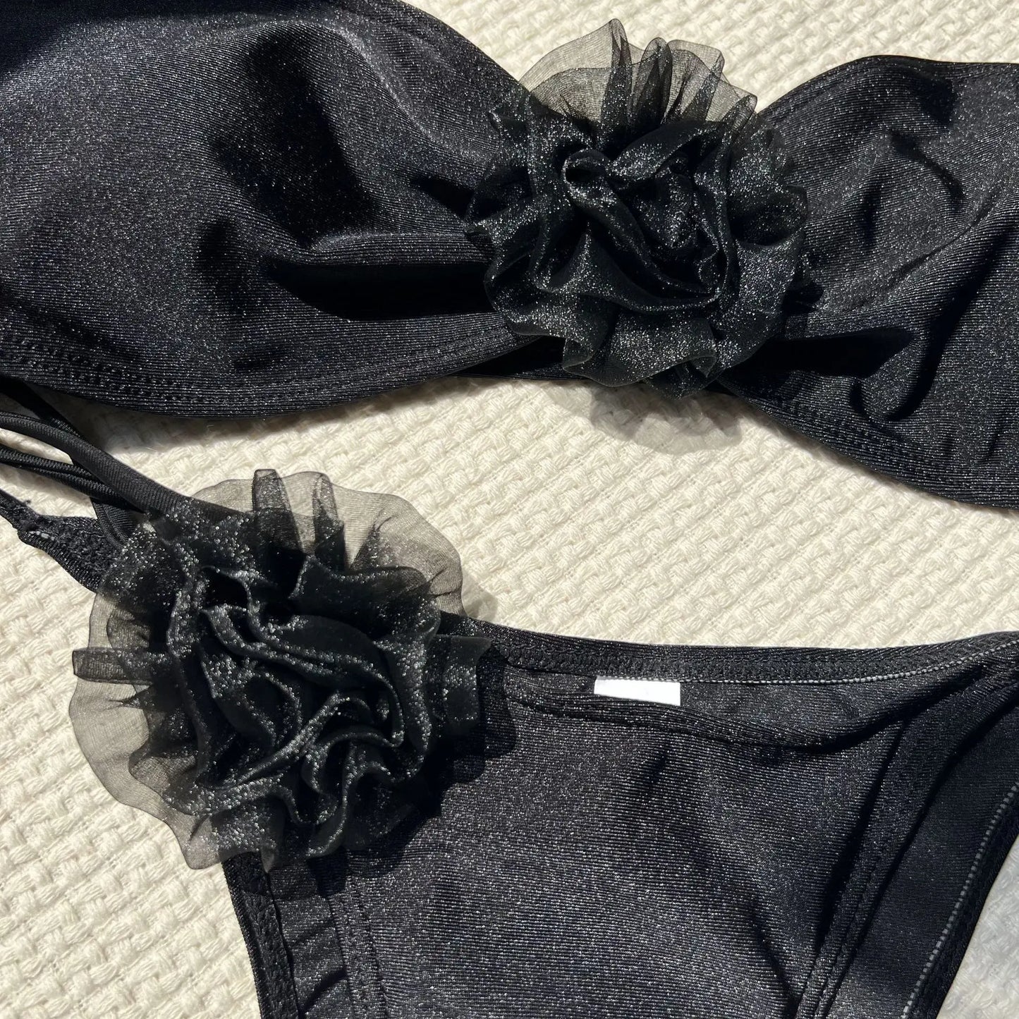 Sexy Bikini-Set mit Push-up-Effekt – Solides Design für Strand und Pool
