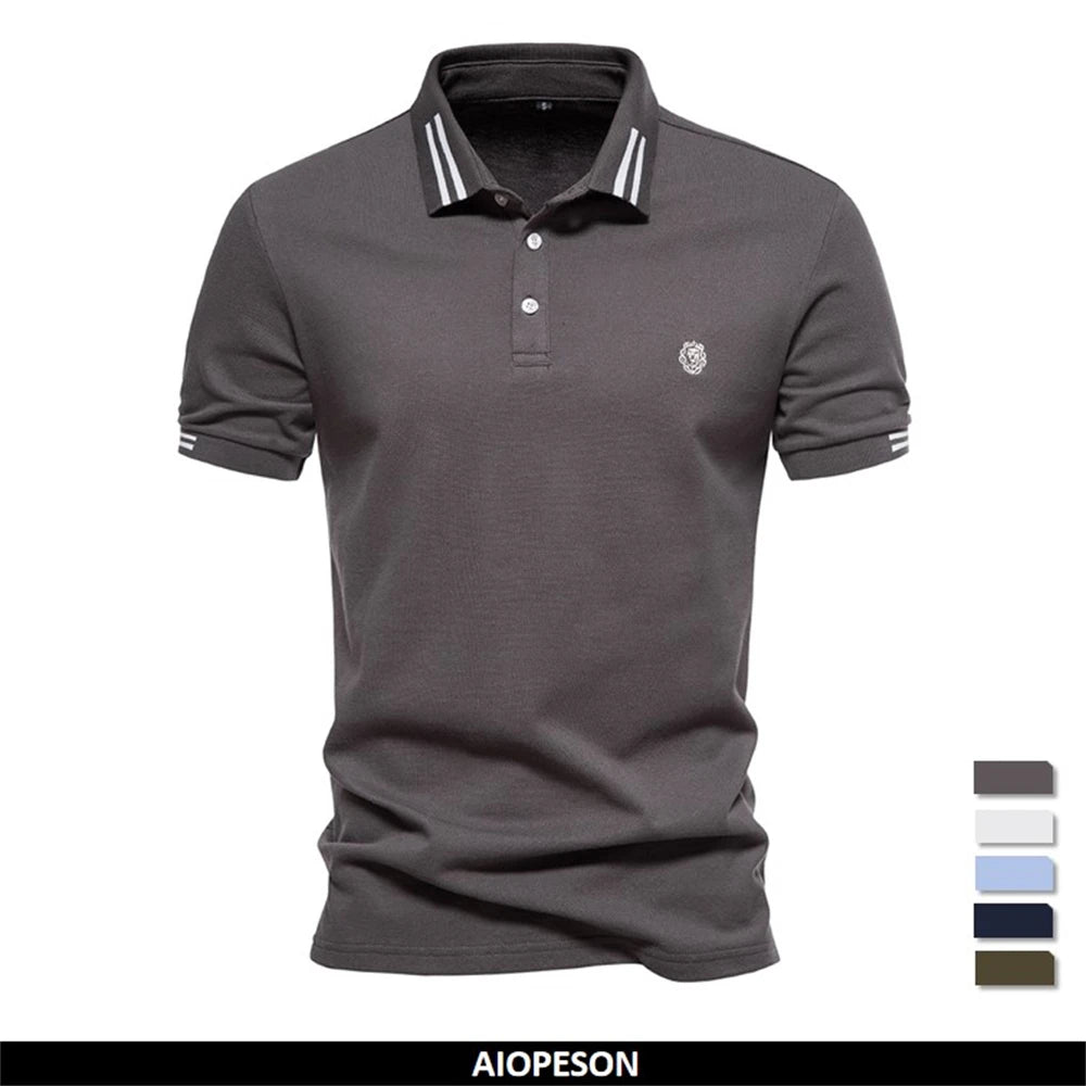 Weiches Herren Polo 100% Baumwolle Atmungsaktiv Locker Cool
