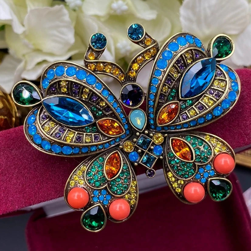 Brosche Kristall Strass Schwerindustrie Palast Klassisch Abzeichen Unisex