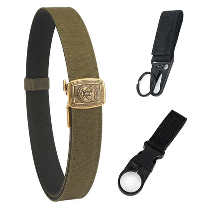 Herren-Automatikgürtel aus Nylon mit Schnellverschluss für Alltag und Freizeit Militärischer Stil