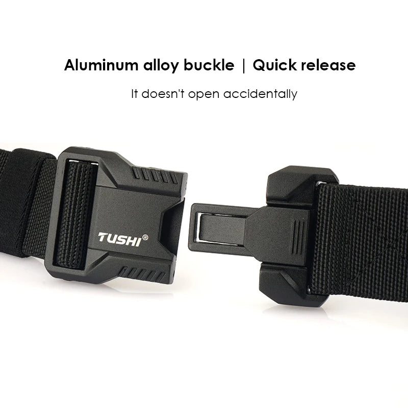 Unisex-Gürtel Outdoor Mit Aluminium-Schnalle Und Schnellverschluss Für Jeans Und Freizeit
