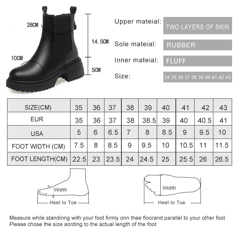 Größentabelle für Damen-Schneestiefel: Maße und Fußbreite je Größe