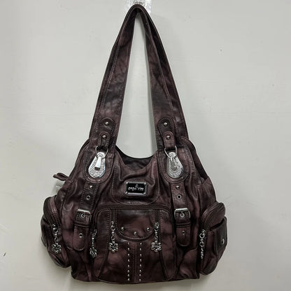 Damen-Handtasche Aus PU-Leder Vintage Stil Große Kapazität Schultertasche Für Alltag